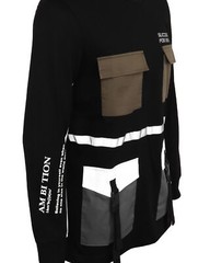NWT KA-1 King’s Ambition T-SHIRT black long sleeve cotton luxury UAE L