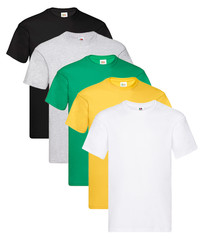 Fruit Of The Loom 61082 Men’s Original Crew Neck Tee 5 pack T-Shirts