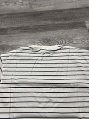 Miu Miu Black and White Striped Short Sleeve – Preowned Size M