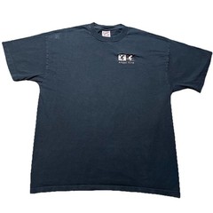 Vintage 90s Angel Fire Ski Resort T Shirt Mens L Black Embroidered Logo