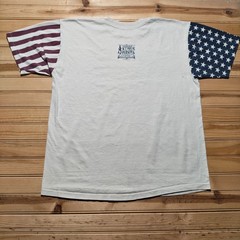 Vintage 1995 Genuine All American Antique Person Stars Stripes T-Shirt – Size XL