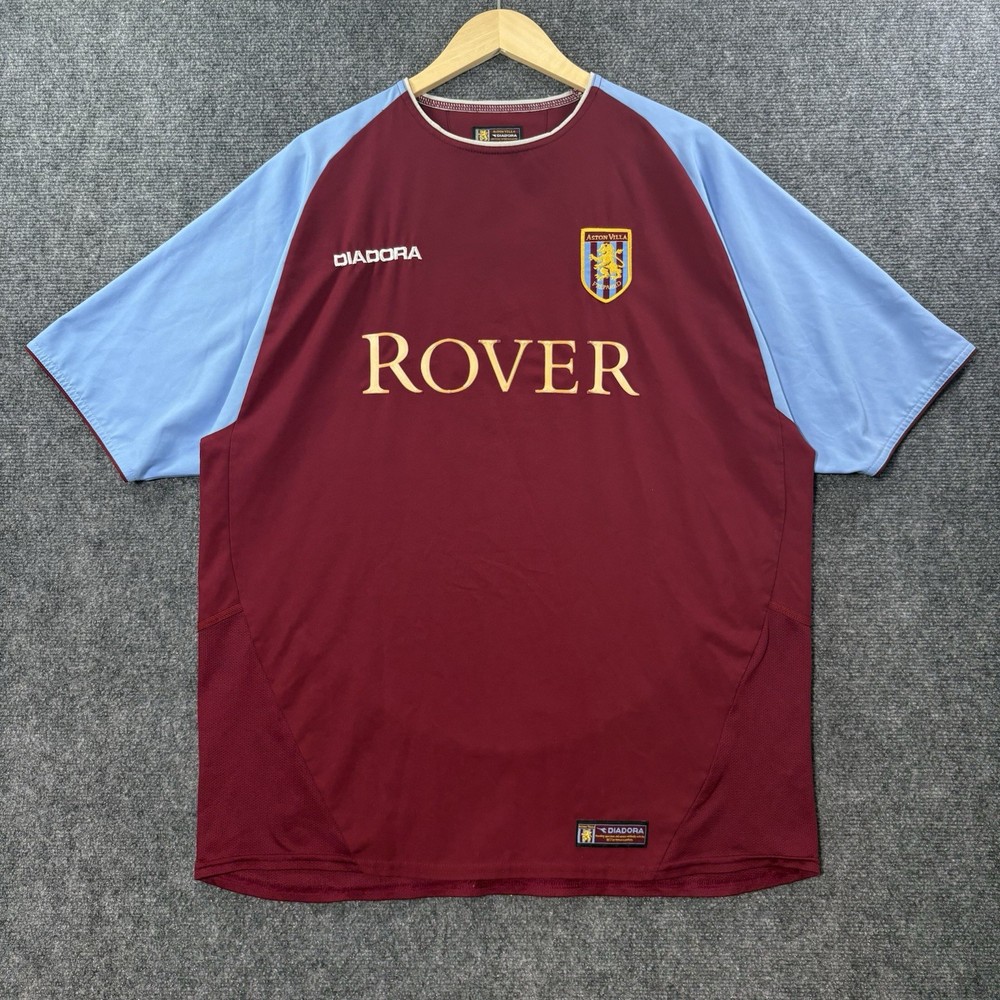 VTG Aston Villa 2003 2004 Home Soccer Jersey Men’s L Rover Football Diadora