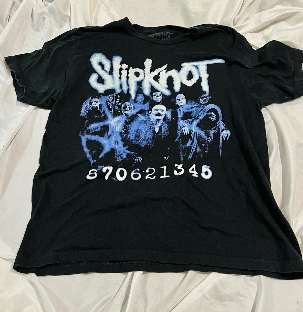 Slipknot-870621345 Black Graphic Tee – 2 Sided – Graphic Men’s L