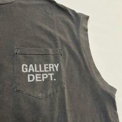 Gallery Dept Augi Sleeveless Tee Vintage Black Mens Small Pocket NWT