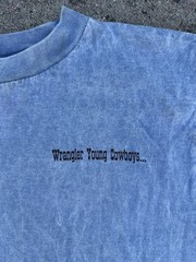 Vintage Wrangler T Shirt 90s Cowboy USA Made Faded Sz M Single Stitch
