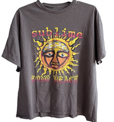 Sublime Men’s T Shirt t2XL Long Beach Sun Graphic Band Tee Grey Short Sleeve