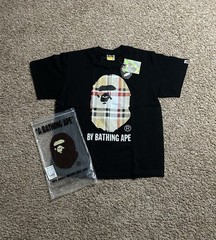 A Bathing Ape BAPE Men’s Black Ape Head Logo Graphic Crewneck T-Shirt Size M