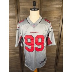 Nike Arizona Cardinals JJ Watt 99 NFL On Field Jersey Mens Small Grey Red