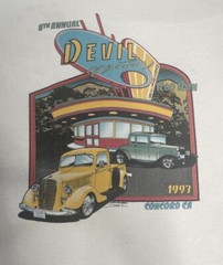 Vintage 90s 8th Annual Devil Mountain Rod Rush Concord CA Single Stitch Tshirt