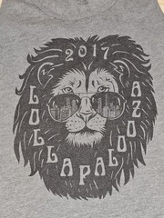 Lollapalooza 2017 Graphic Tank Top Lion Sunglasses Music Festival Gray SZ Medium