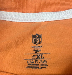 Reebok Tampa Bay Buccaneers Long Sleeve Shirt Mens XL Orange NFL Vintage Logo T