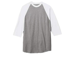 Soffe Men’s Classic Heathered Baseball Tshirt Size Large