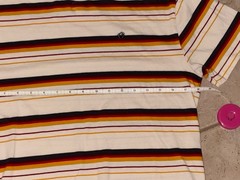 2 – Men’s Hang Ten Striped SS Shirts In Gray W/blue & Cream w/ Brown In Size S