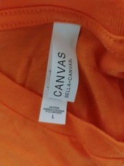 Bella + Canvas 3001C Unisex Orange T-Shirt Heather Stylish Tee Mens L New Sample