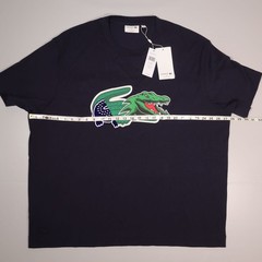NWT Lacoste Relaxed Fit Oversized Crocodile T-Shirt Blue Cotton Mens 3XL