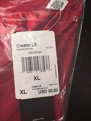 Adidas Creator LS Red T-Shirt XL Powerred White New with Tags Authentic Fashion