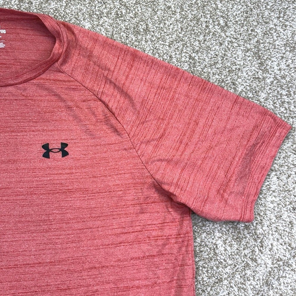Under Armour Training T Shirt Mens XL Red Short Sleeve Raglan 1377843