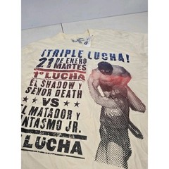 Mighty Fine wrestling AOP tee Lucha Vs El Matador 2005 Vintage Rare Sz L