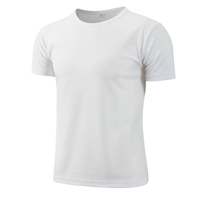 Summer Men Breathable t-Shirt Short Sleeve Casual Tops o-Neck Soild t Shirt Man