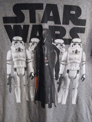 Gray Star Wars Darth Vader Storm Troopers Mens Shirt Size Small