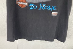 Vtg Harley Davidson Motorcycle T Shirt Single Stitch Eagle Second to None Large