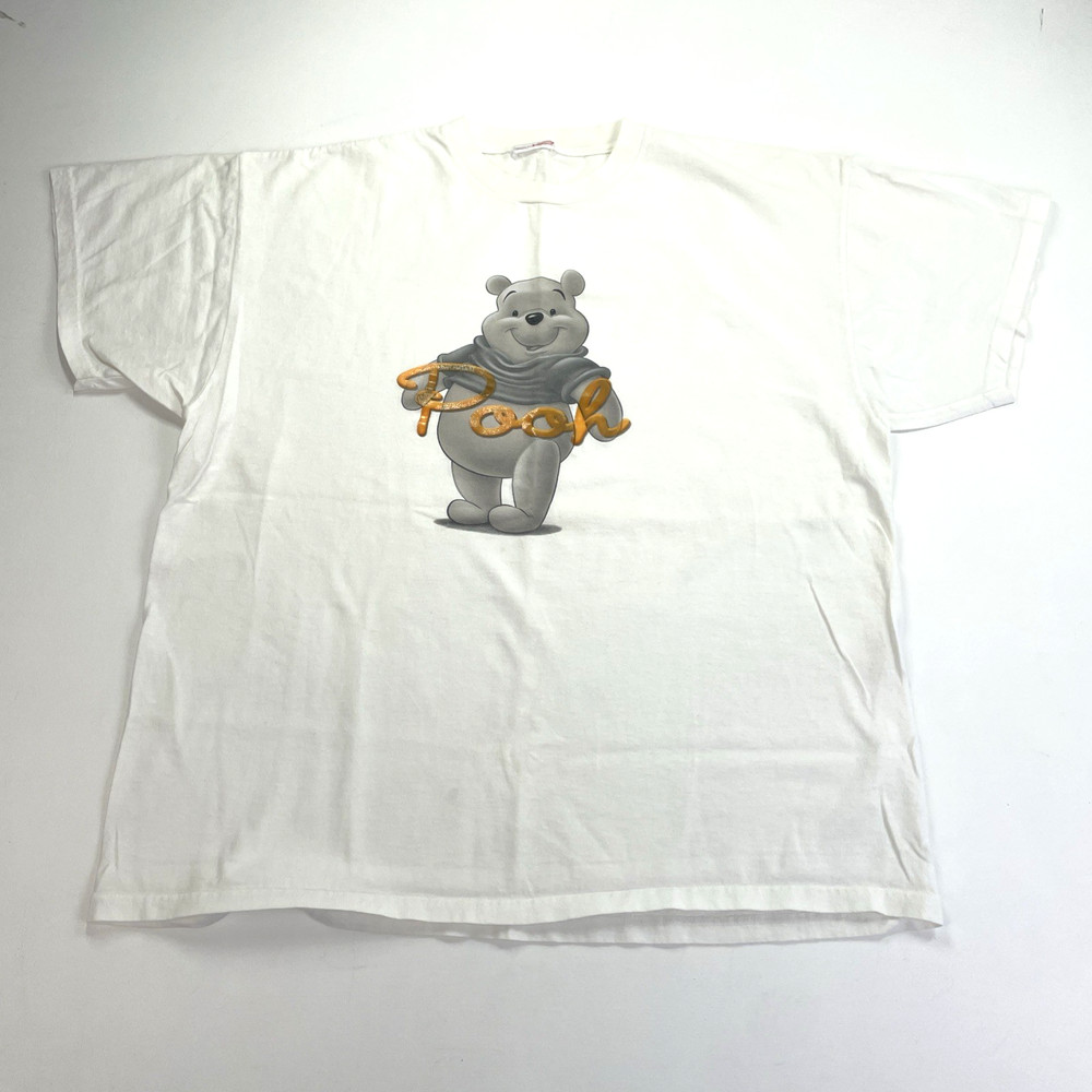 Vintage 90’s Disney Store Winnie The Pooh T Shirt XL Cartoon TV Show White Tee