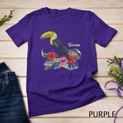 Retro Style Summer Tropical Flowers Leaf Birds Beach Toucans Unisex T-shirt