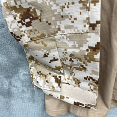MAGCOMSEN Men’s XL Tactical Military Shirt 1/4 Zip, L/S Shirt, Pockets – Tan