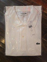 Lacoste Men’s Polo Shirt Cotton Classic Fit size #L1212 White