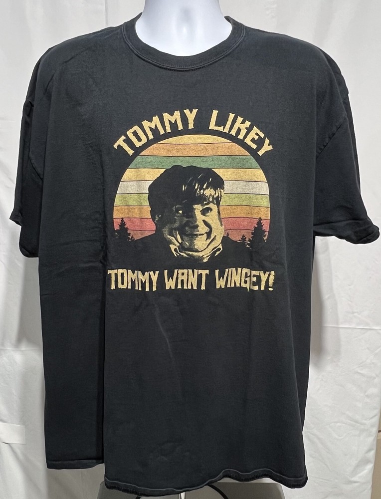 Tommy Boy Shirt Tommy Likey Size XXL Black Shortsleeve Tommy Want Wingey