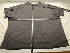 men’s 7xl big Kingsize crewneck s sleeve pocket tee shirt Heather Charcoal Grey