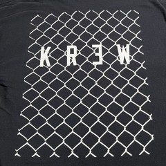 Vintage Krew Skateboarding Shirt Large Black Double Sided Y2K Skate Punk