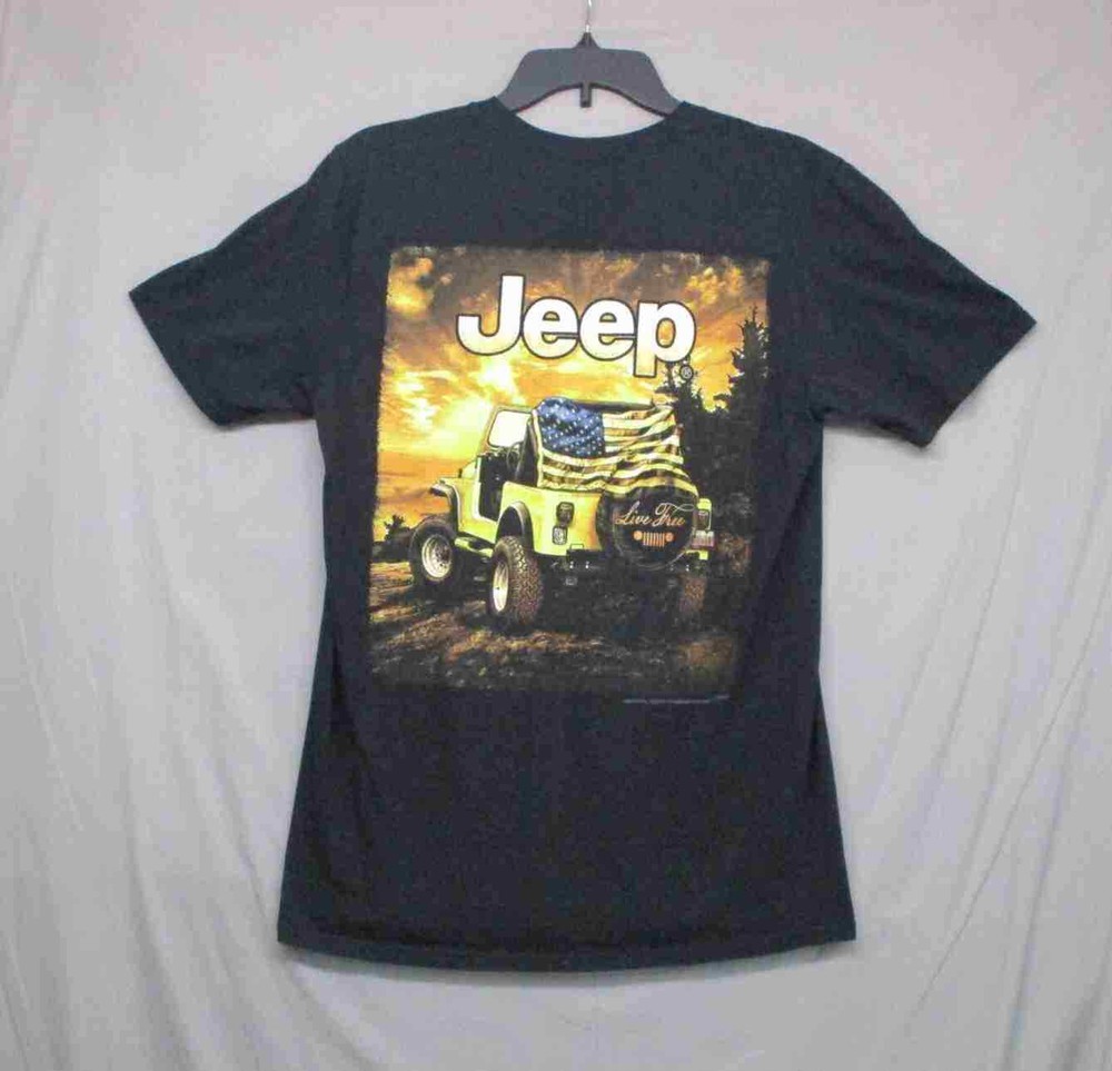 Jedco Black Graphic Trendy Adventure Unisex TShirt Size Medium
