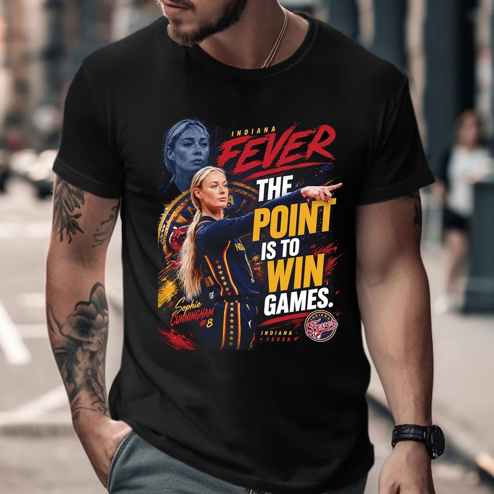 Sophie Cunningham Indiana Fever Point To Win Games Graphic T-Shirt S-5XL