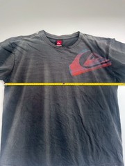 Vintage Quicksilver T-Shirt Surf Logo Black Size XL Faded Shabby Looking