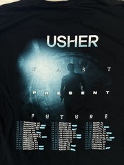 Usher ‘Past Present Future’ Tour T-Shirt Size XL Double Sided Concert Merch