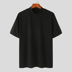Mens Mock Turtleneck Pullover T-Shirt Tops Casual for Slim Fit Tops Tee