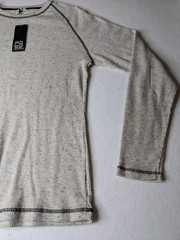Distortion thermal Mens small long sleeve thermal shirt New with tags khaki/tan