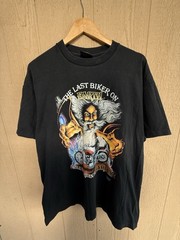Harley Davidson 1990 Vintage The Last Biker On Earth 3D Emblem Shirt XL Reprint