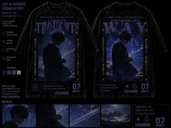 Lost In Thoughts Vintage Washed Graphic Tee Anime Streetwear