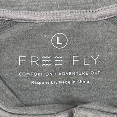 Free Fly Bamboo Flex Henley Shirt Men’s Large Gray Green Bamboo Blend Soft