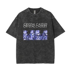 Crystal Castles T-Shirts Graphic Print Washed 100% Cotton Tees