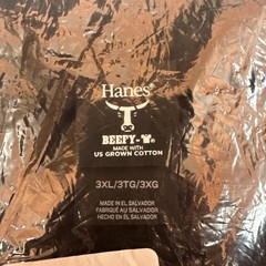 Hanes 3XL Men’s Beefy T-Shirt – Short Sleeve Black New