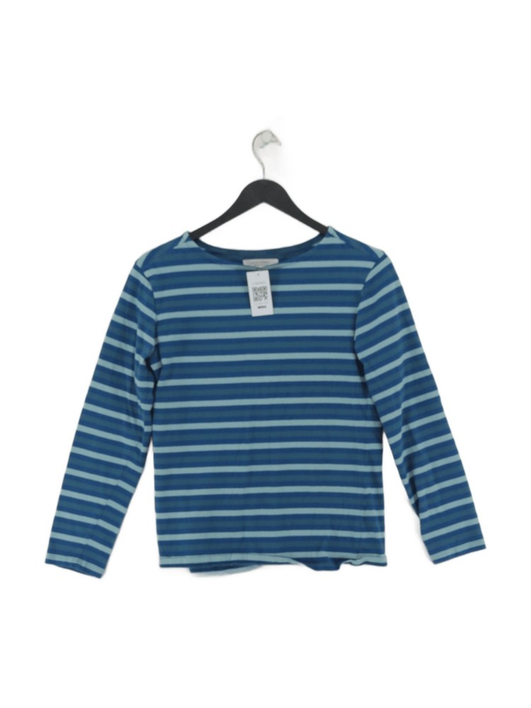 SEASALT CORNWALL Men’s T-Shirt S Blue Striped 100% Cotton Basic