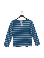 SEASALT CORNWALL Men’s T-Shirt S Blue Striped 100% Cotton Basic
