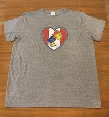 Kansas Jayhawks Vintage Charlie Hustle T-Shirt Mens 3XL Made in USA Rayon Heart
