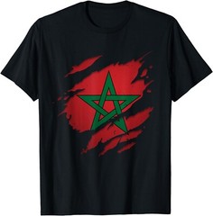 Proud Moroccan Shirts Torn Ripped Morocco Flag Gift Unisex T-Shirt