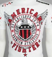 AMERICAN FIGHTER Excelsior White Athletic Mens Crewneck T-shirt L-3XL NWT