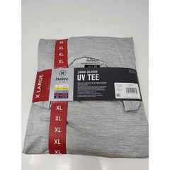 Hurley Mens Long Sleeve UV Tee Shirt Grey Poly Blend Athletic Workout Size XL