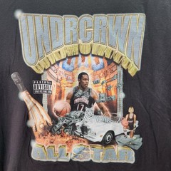 UNDRCRWN All Star Graphic T-Shirt Black Medium Hip Hop Parody Basketball USA